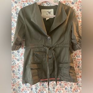 Anthropologie Tabitha khaki-green jacket shirt